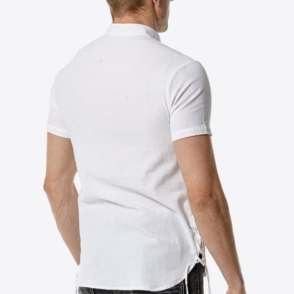 Casual Contrast Buttoned Shirt - Versatile Fashion Essential - Picture 6 of 14